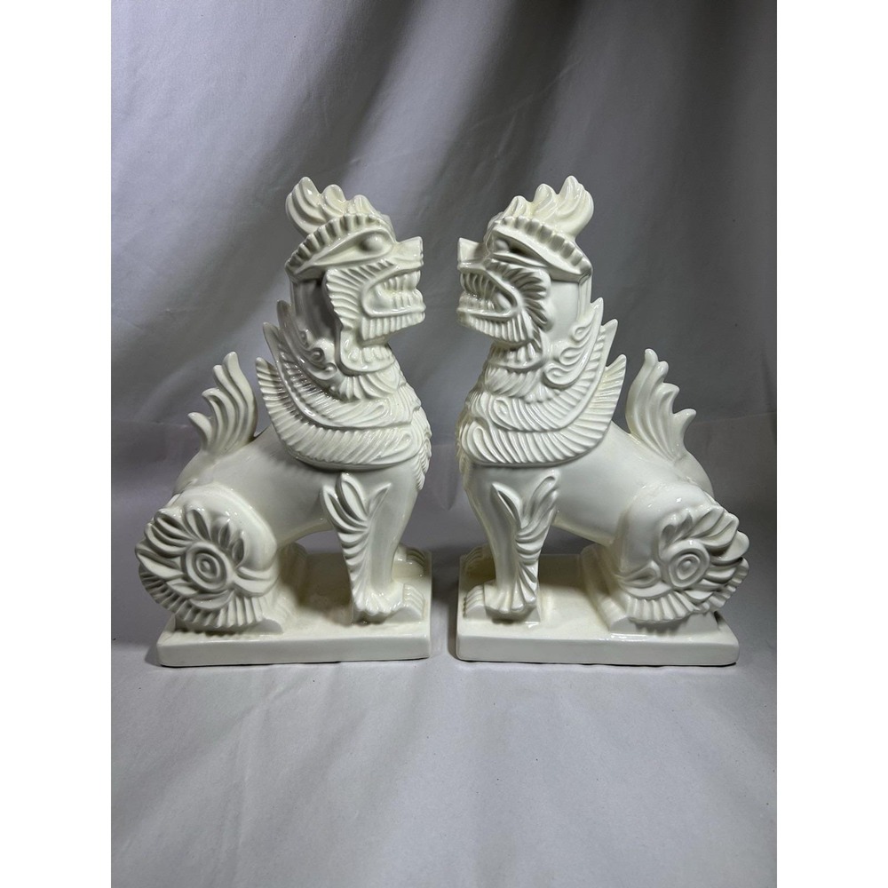 VTG Arners Chinese Food Dogs Pair Mold 1965 Decor Statue 11" Tall Home